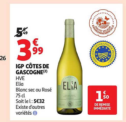 Elia Blanc sec ou Rosé