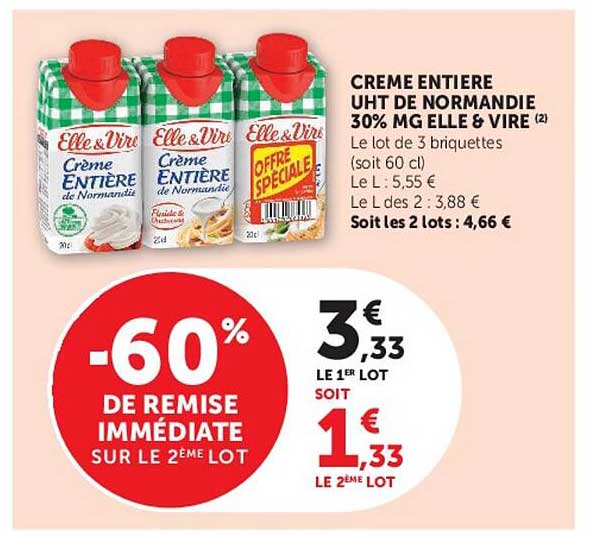 Elle & Vire Crème Entière de Normandie