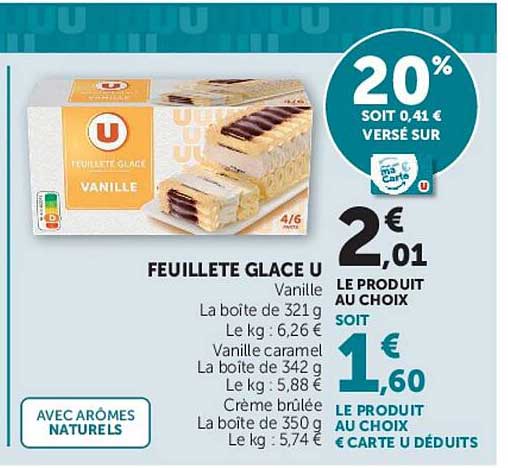 Feuilleté glace U Vanille