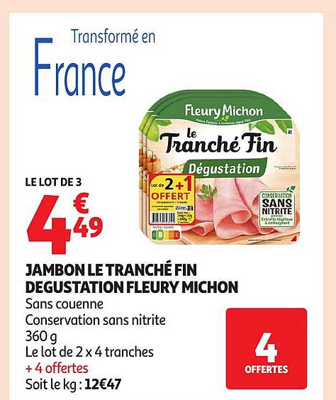 Fleury Michon Le Tranché Fin Dégustation