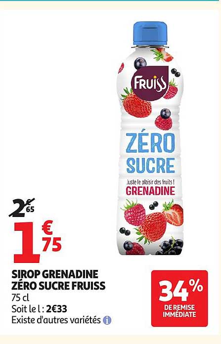 Fruiss ZÉRO SUCRE GRENADINE