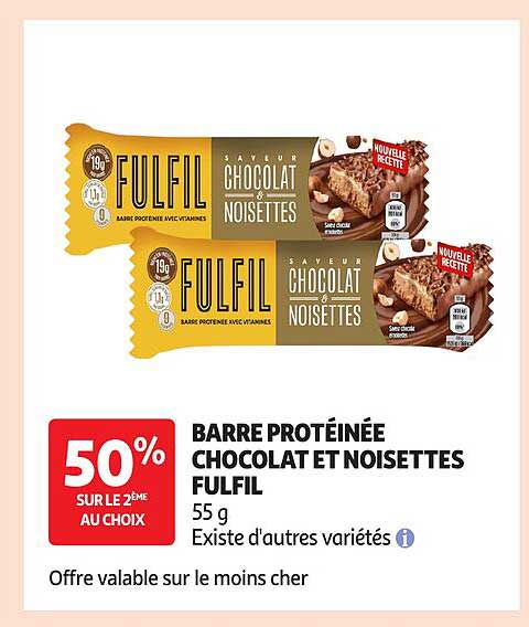 FULFIL Barre protéinée chocolat et noisettes