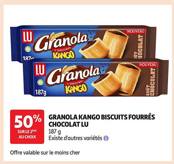 Granola Kango Biscuits Fourrés Chocolat LU