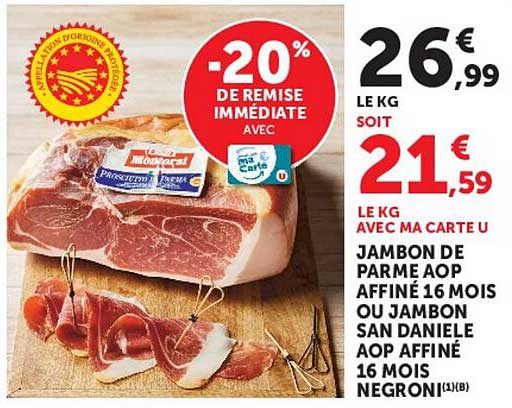 Jambon de Parme AOP Affiné 16 Mois