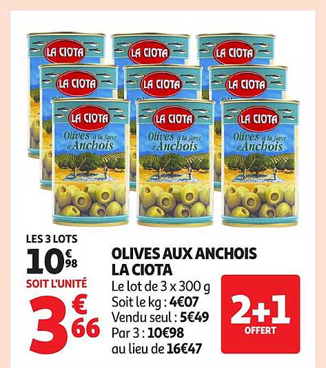 LA CIOTA Olives aux anchois