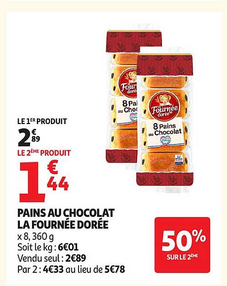 La Fournée Dorée Pains au chocolat