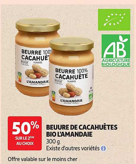 L'AMANDAIE Beurre de cacahuètes BIO L'AMANDAIE