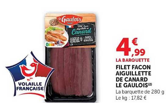 Le Gaulois Filet façon aiguillette de canard