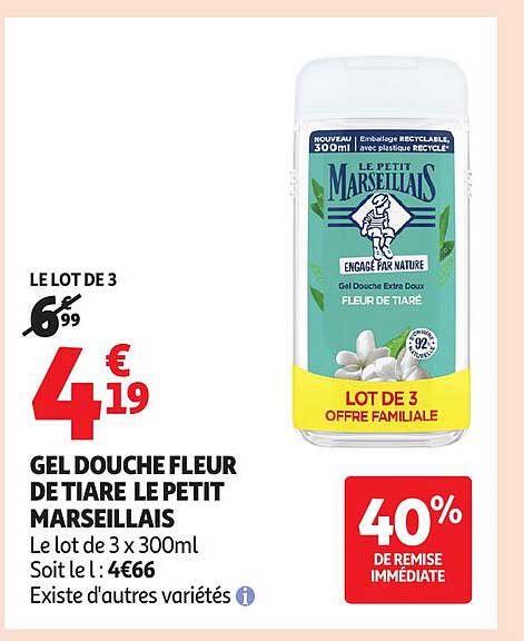 Le Petit Marseillais Gel douche fleur de tiaré