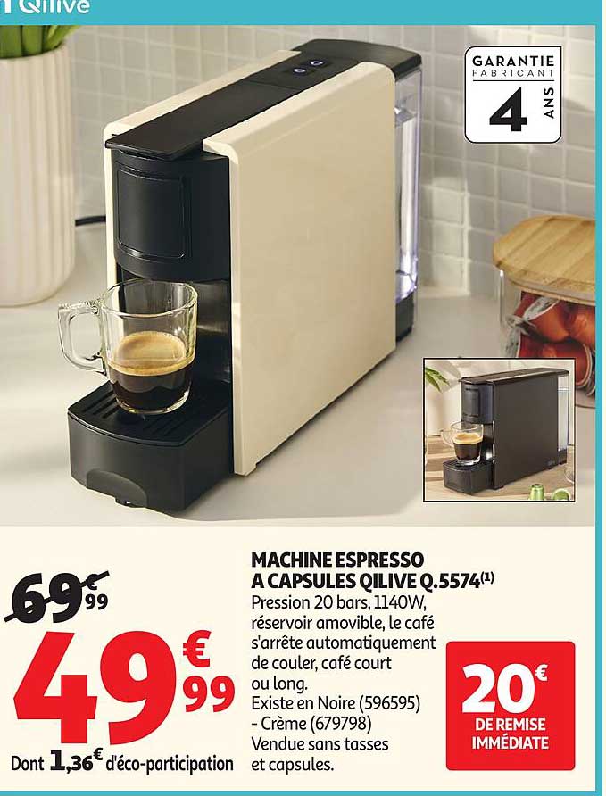 Machine Espresso A Capsules Qilive Q.5574