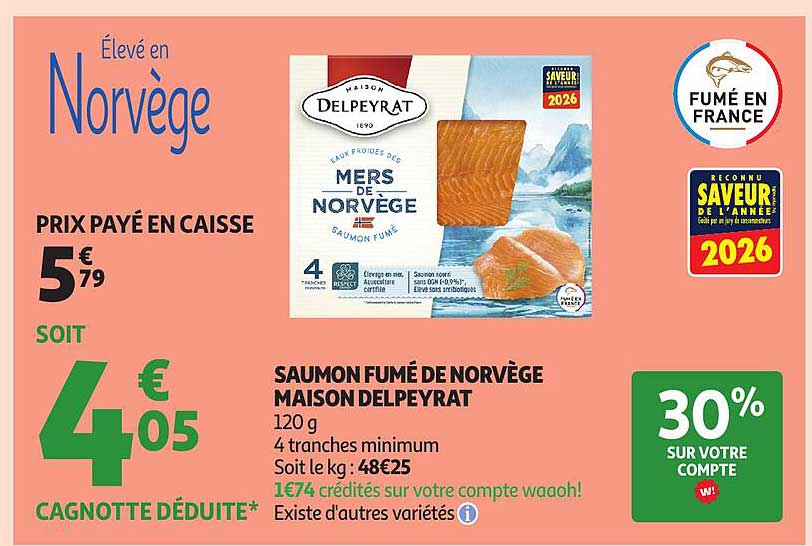 MAISON DELPEYRAT SAUMON FUMÉ DE NORVÈGE