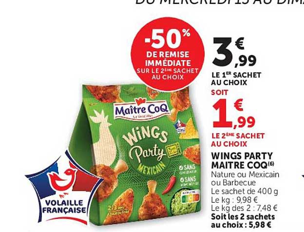 Maître Coq Wings Party