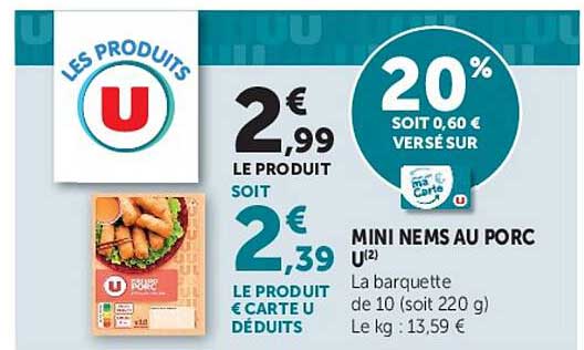 Mini Nems au porc U