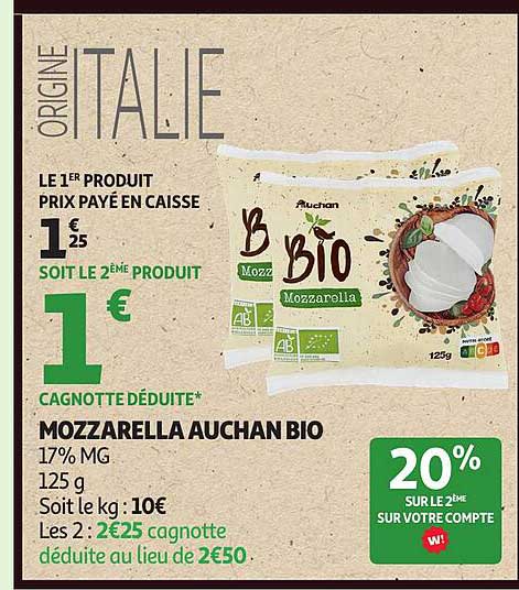 Mozzarella Auchan Bio