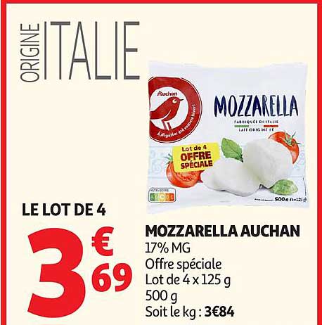 MOZZARELLA AUCHAN