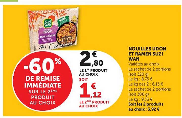 Nouilles Udon et Ramen Suzi Wan
