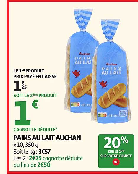 PAINS AU LAIT AUCHAN