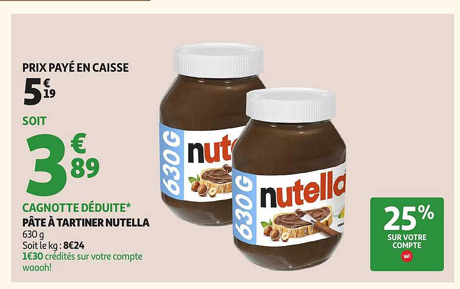 PÂTE À TARTINER NUTELLA