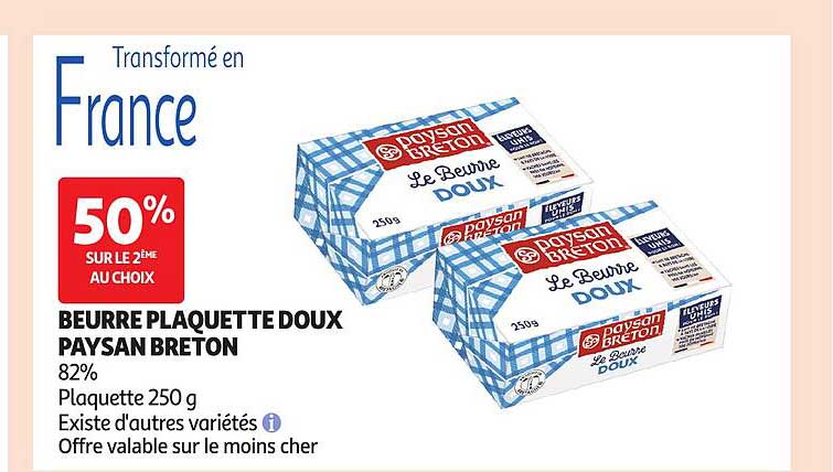 Paysan Breton Beurre Plaquette Doux