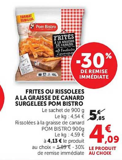 Pom Bistro Frites ou rissolées à la graisse de canard
