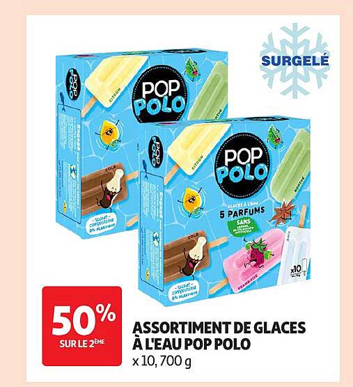 POP POLO ASSORTIMENT DE GLACES À L'EAU