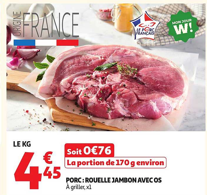 PORC : ROUELLE JAMBON AVEC OS
