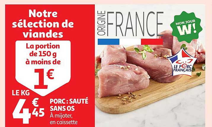 PORC : SAUTÉ SANS OS
