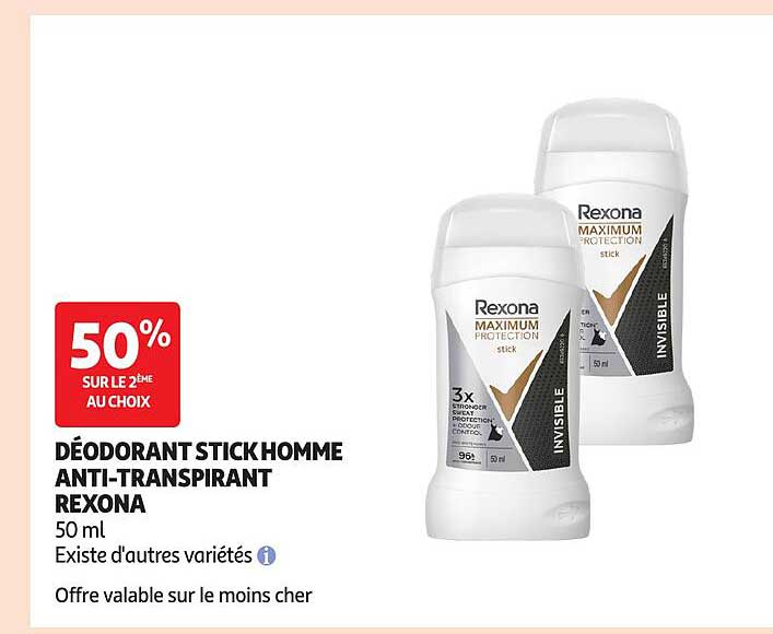 Rexona Déodorant Stick Homme Anti-Transpirant