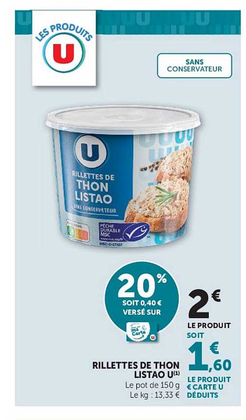 RILLETTES DE THON LISTAO U