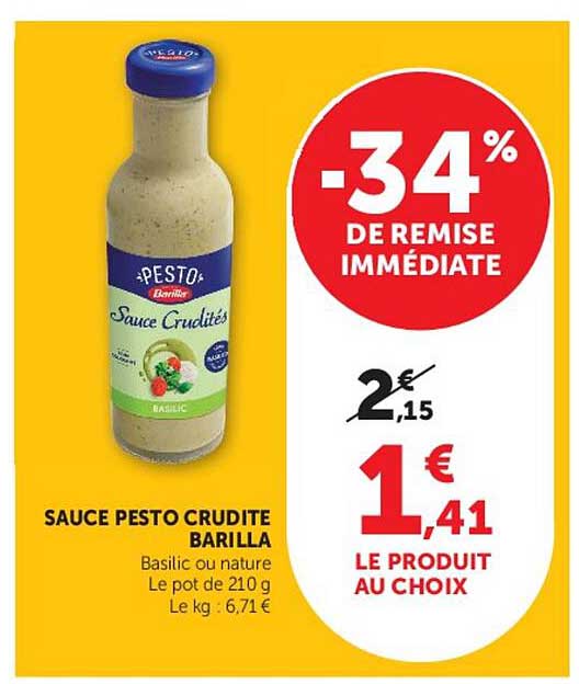 Sauce Pesto Crudités BARILLA
