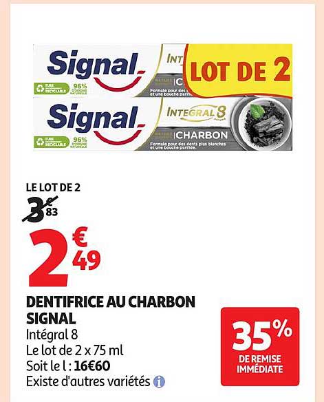 Signal Dentifrice au charbon
