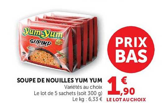 Soupe de nouilles Yum Yum
