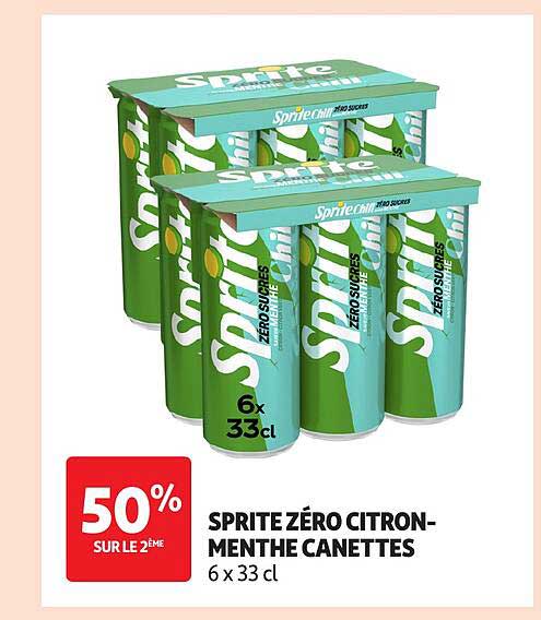 SPRITE ZÉRO CITRON-MENTHE CANETTES