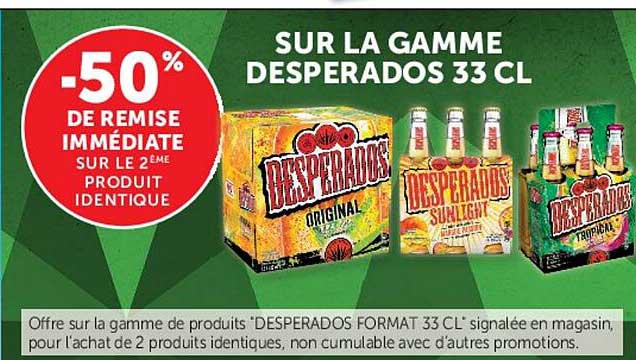 SUR LA GAMME DESPERADOS 33 CL
