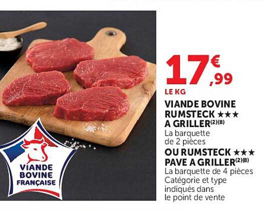 VIANDE BOVINE RUMSTECK A GRILLER