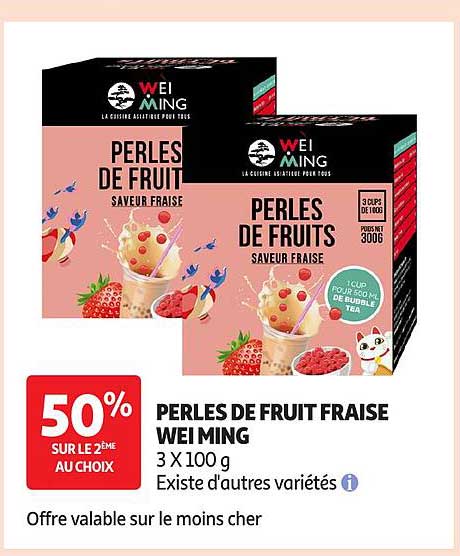 WEI MING PERLES DE FRUITS FRAISE