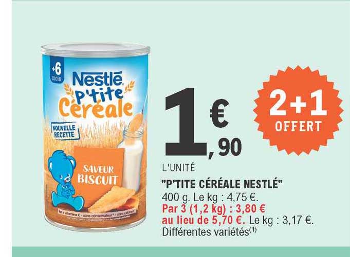"p'tite céréale nestlé"