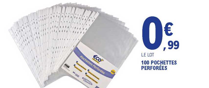 100 Pochettes Perforées