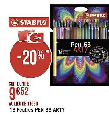 18 Feutres Pen 68 Arty