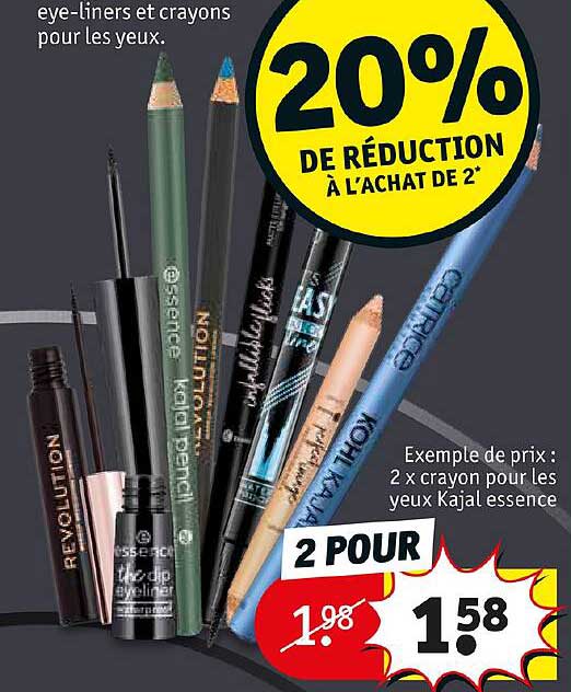 2 X Crayon Pour Les Yeux Kajal Essence