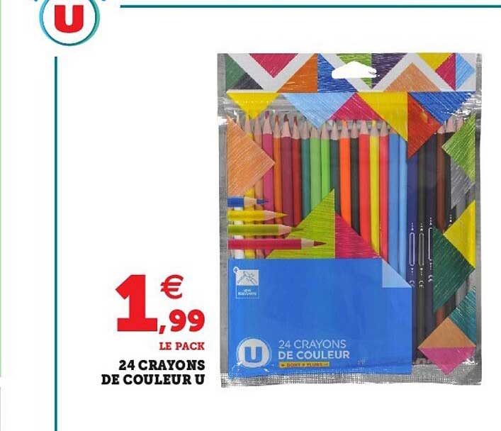 24 Crayons De Couleur U