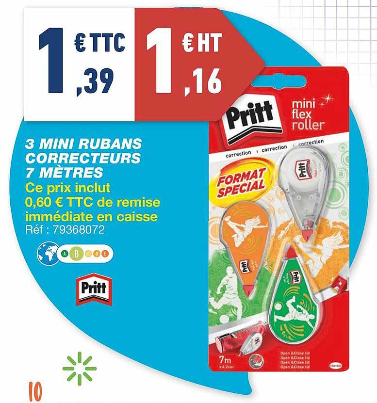 3 mini rubans correcteurs 7 mètres