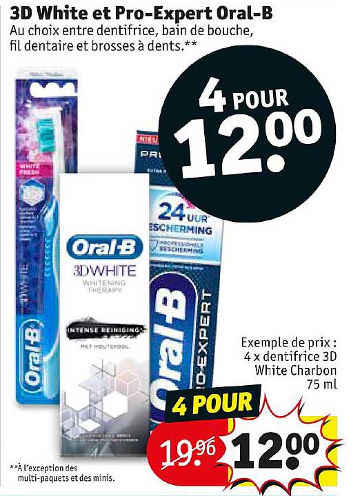 3d white et pro-expert oral-b