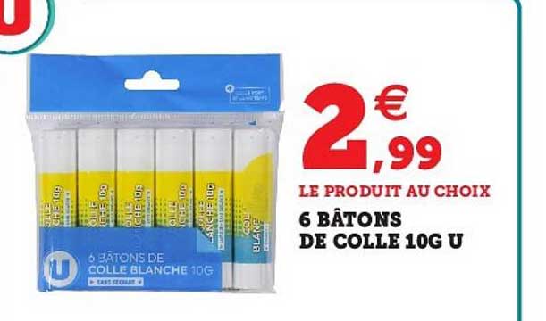 6 Bâtons De Colle 10g U