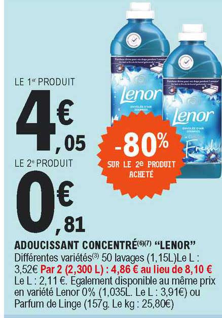 Adoucissant Concentré "lenor"
