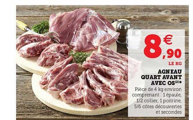 agneau quart avant avec os