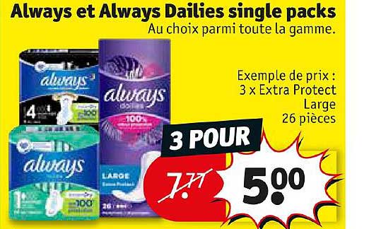 always et always dailies single packs