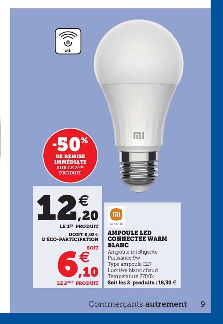 ampoule led connectée warm blanc xiaomi
