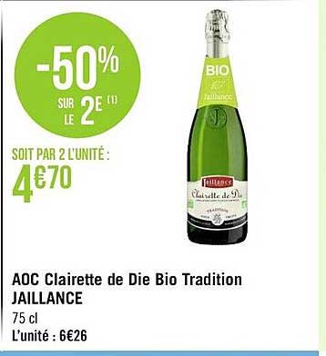 aoc clairette de die bio tradition jaillance