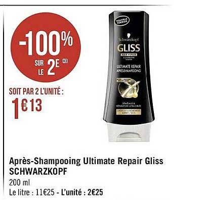 après-shampooing ultimate repair gliss schwarzkopf